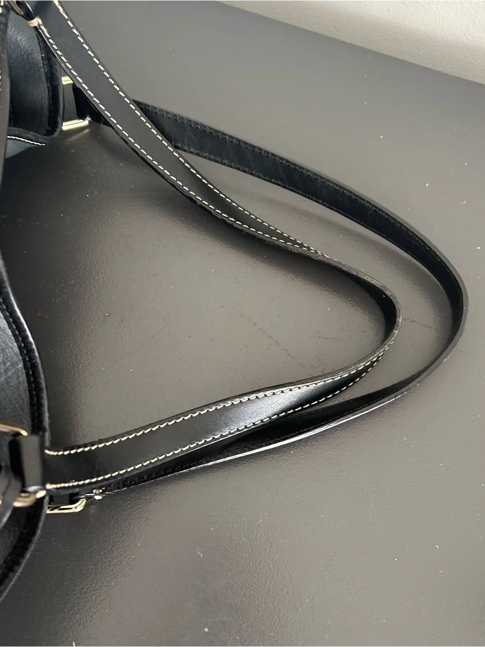 Dooney & Bourke Pebble Grain Leather Tote Gray Shoulder Bag Large Carryall Work
